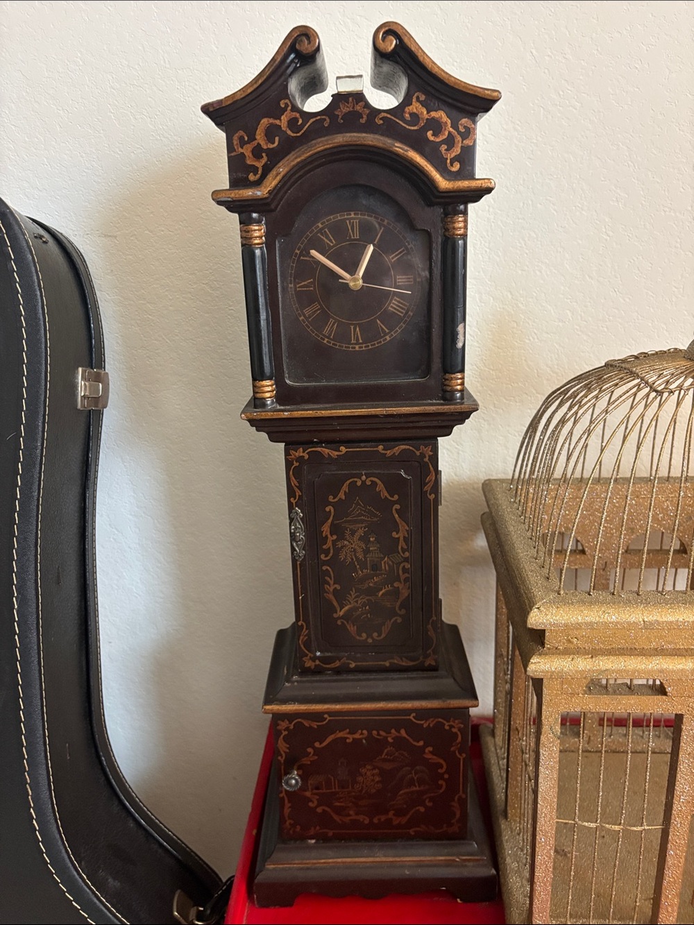 Vintage-Style Black and Gold Decorative Wall Clock
